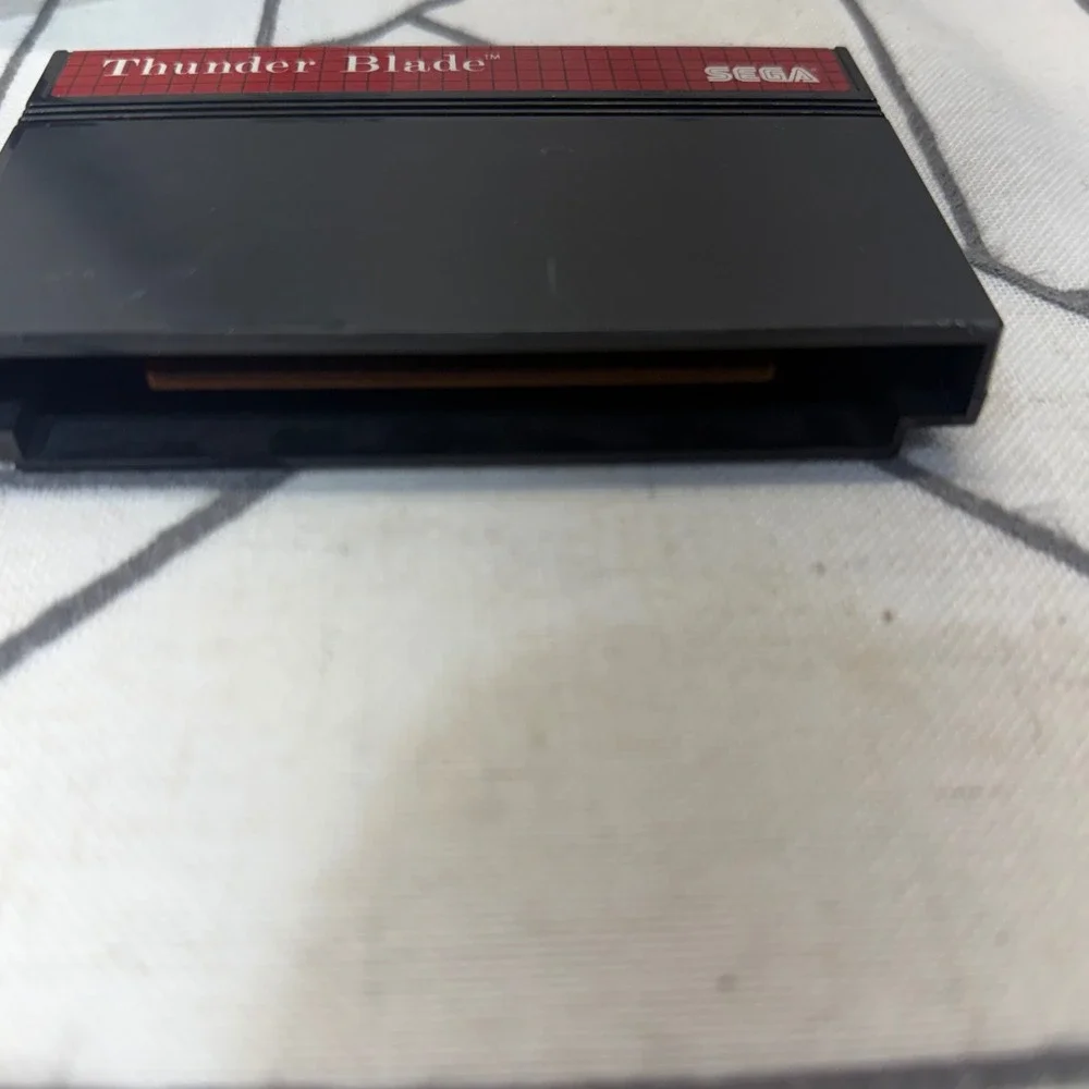 Sega Master System Thunder Blade Game Black CIB Tested Arcade Port 7011